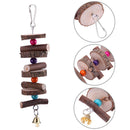 Wood String Bell Toys for Pet Bird Parrots Play Bite Hanging Cage Accessory