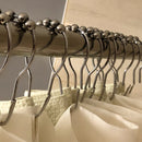 12pcs Metal Curtain Rings for Bathroom Glide Rollerball Shower Hook Drapery Clip