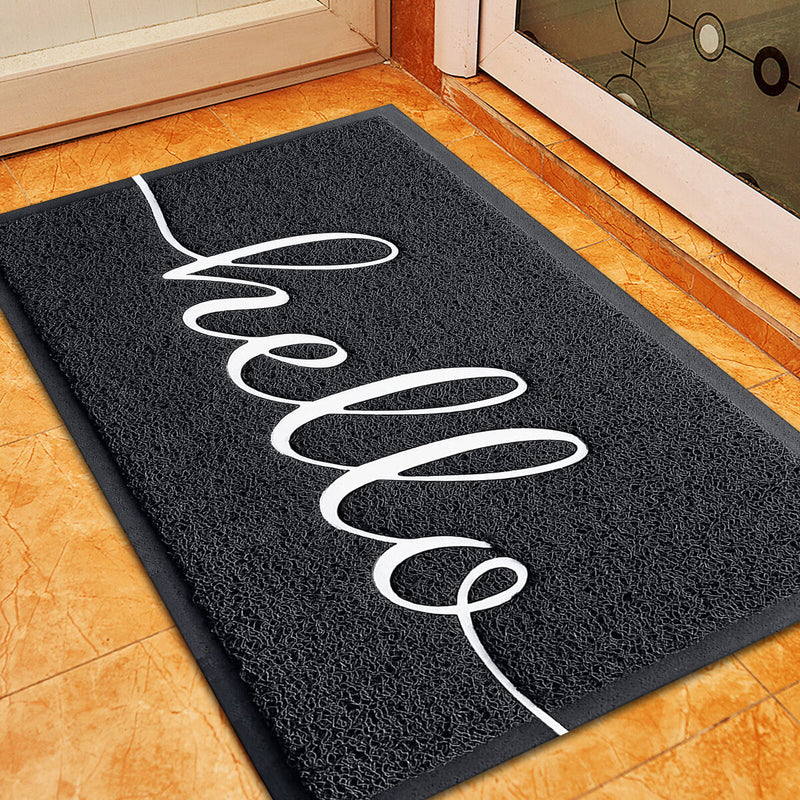Front Doormat Water Absorption Easy to Clean Floor Mat w/ Non-Slip Back (A)