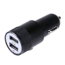 Metal Dual USB 2.1A Car Cigarette Lighter Adapter Charger(Black)