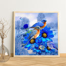 5D DIY Diamond Painting Kits Full Square Drill Blue Bird Flower Mosaic Picture