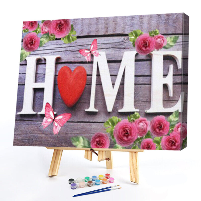 Canvas Paint By Numbers Family Oil Hand Painted Drawing Kit Home Decorations