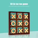 1 Set Wooden Tic-Tac-Toe Board Game Parent-Child Interactive OX Chess Toys Newly