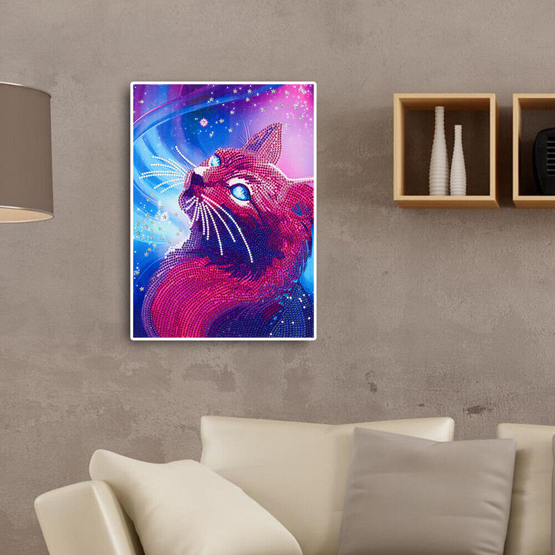 Partial Drill 5D DIY Special Shaped Drill Diamond Painting Lovely Cat Kit
