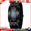 Lovers Steel Blue Luminous LED Electronic Display Watch (Black)(Men) Newly