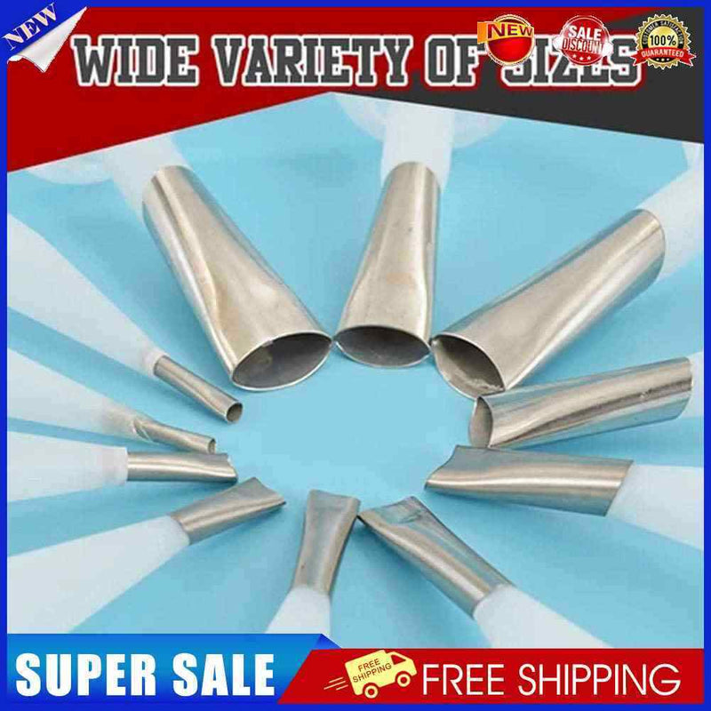 14pcs Stainless Steel Caulking Nozzle Applicator Glue Mouth Caulk Finishing Tool