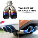 Stainless Steel Dual Exhaust Tip with 2.5 inch ID Inlet Rolled Edge Slant C