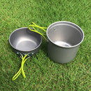 2pcs /Set Portable Camping Cookware Outdoor Hiking Picnic Tableware Pot