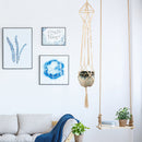 Handmade Flower Pot Net Bag Rope Braided Plant Hanging Basketball Hanger for Garden