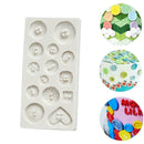 DIY Buttons Silicone Mold Cake Fondant Decor Jelly Chocolate Tool Baking B6K3