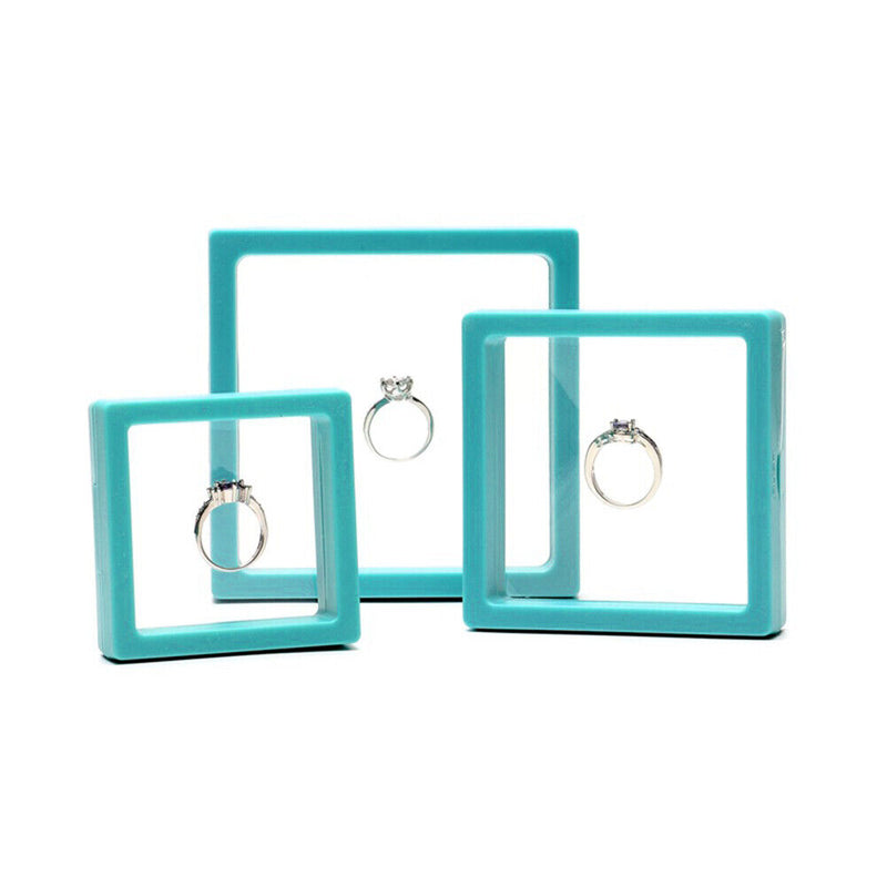 10pcs Transparent Floating Display Stand Necklace Bracelet Jewelry Square Hol