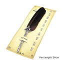 Calligraphy Feather Dip Pen+5 Nib Writing Quill Fountain Pen (Dark Brown) Newly