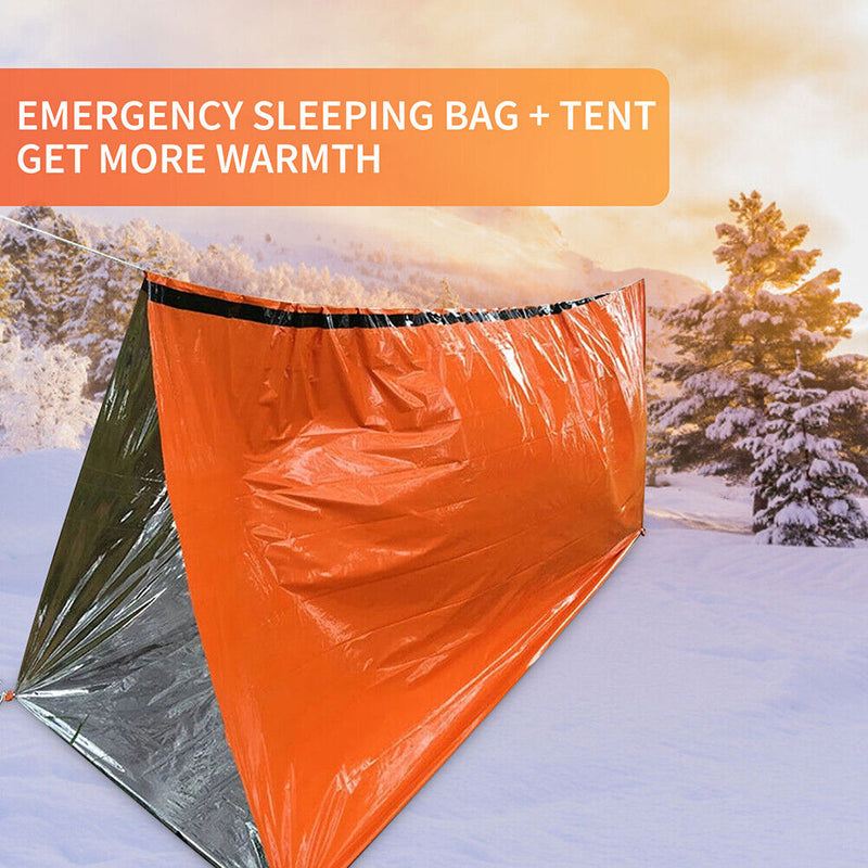 Outdoor Camping Thermal Blankets Set with Whistle Buckle Warm Insulation Blanket