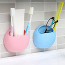 Toothbrush Holder Suction Cup Organizer Bathroom Kitchen Storage Tool Pink Newly