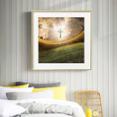 12x12 inch 5D Full Round Diamond Painting Cross over Field Rhinestone Picture