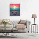 Oil Painting By Number Kit Seaside Scenery Canvas Modern DIY Hand Paint Drawing