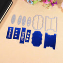 6pcs Birthday Motto DIY Punch Molds Stencil Scrapbook Template Embossing