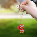 5x Xmas Snowman DIY Full Special Shape Drill Diamond Painting Keychain Kit
