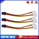 3pcs Display Card Power Line 4pin to 6pin Line Special Purpose for Mining