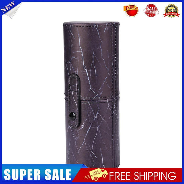 Portable PU Leather Makeup Storage Holder Cosmetic Brush Pen Cup Box (E)