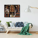 Painting By Numbers Kit DIY Cat Books Canvas Oil Art Picture for Home Wall