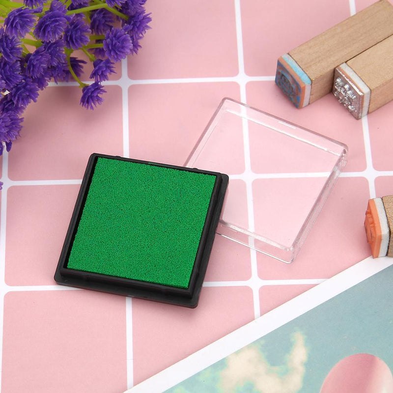 Fingerprint Square Inkpad for DIY Scrapbook Card Paper Craft Stamp (Green) Newly