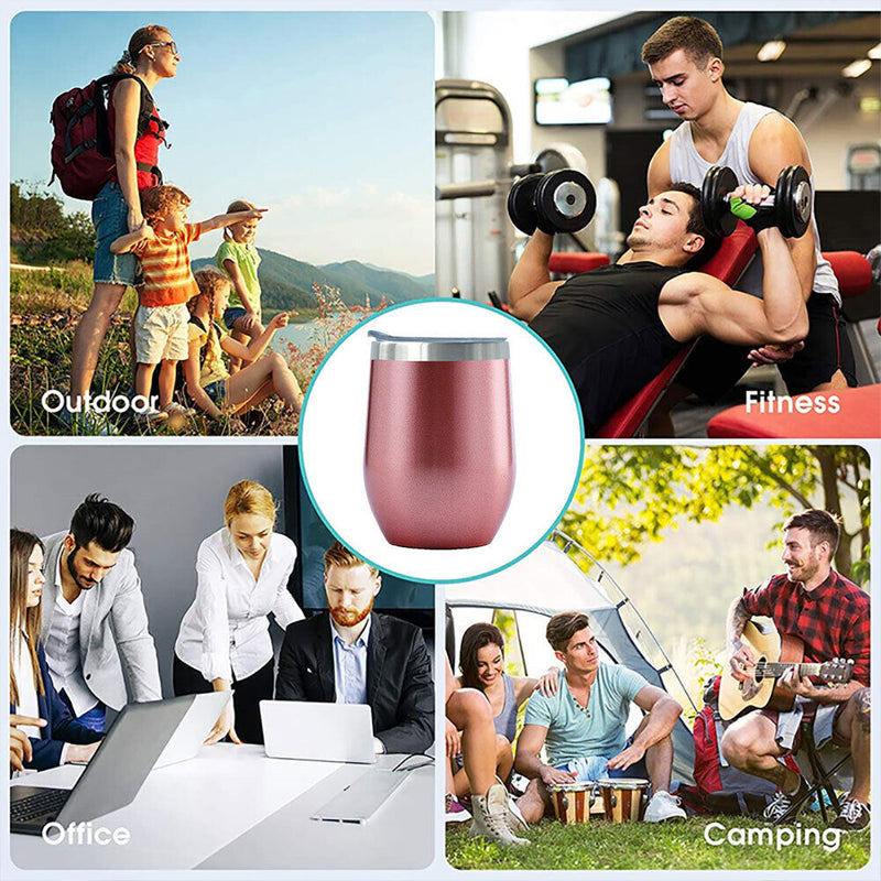 Stainless Steel Coffee Mug Vacuum Insulated Beer Leak Proof Drink Cups (M) Newly