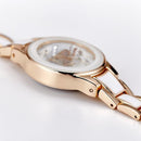 Waterproof Steel Strap Simple Bracelet Quartz Watches Women Casual Small Round D