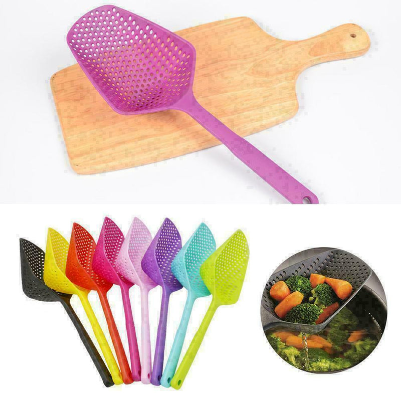 1 Pcs Kitchen Accessories Scoop Drain Gadgets Strainer black Vegies