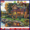 50x40cm Colorful DIY Paint By Numbers Kit Lake House Scenery Home Decor Art Gift