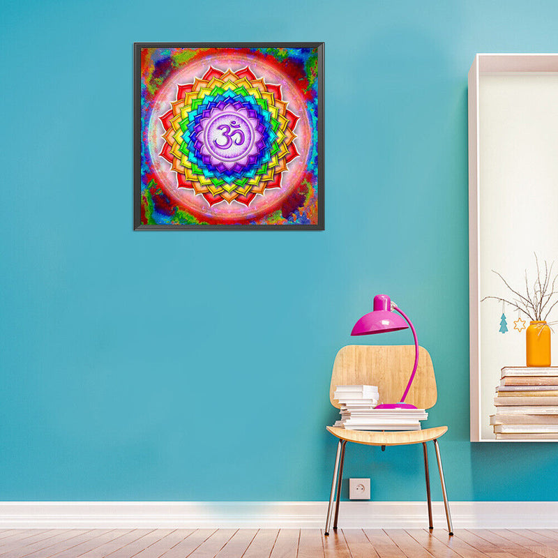 DIY Full Round Drill Diamond Painting color mandala Mosaic Rhinestone Art