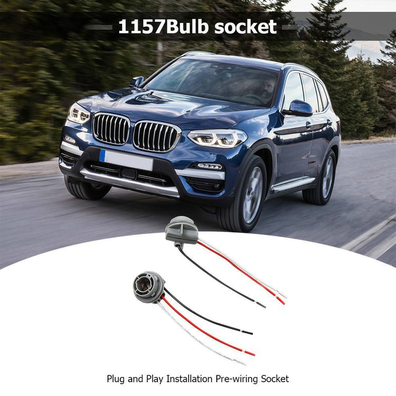 1 Pair Car 1157 Light Bulb Socket Adapter Car LED Lamp Plug Holder Connector