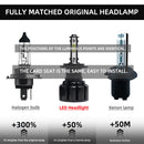 4 Sides COB LED Car Headlamp Fog Light Bulbs 6500K 8000LM 52W 9-32V Universal