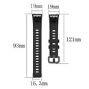 Silicone Watchband Strap w/Buckle for Huawei Band 4 Pro TER-B29S (Black) Newly