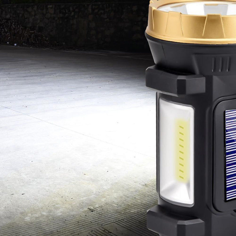 Powerful LED Solar Searchlight Portable Outdoor Camping Strong Flashlights