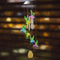 Colorful LED Solar Light Outdoor Wind Chime Hummingbird Pendant Lamps (A) Newly