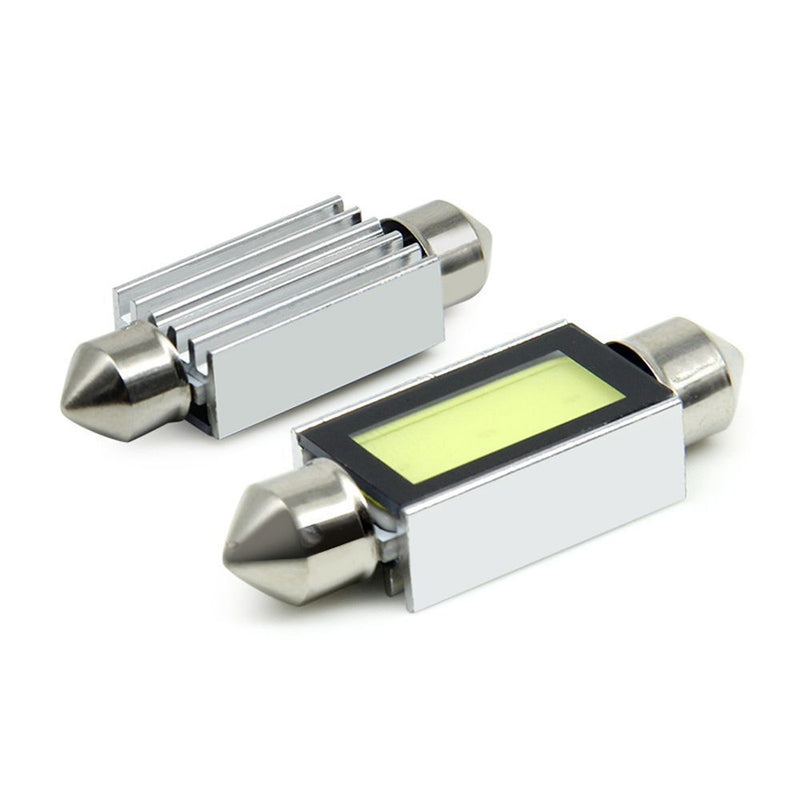 White 39MM COB Festoon Light C5W Car LED Reading Bulbs Dome Lamp For 2Pcs