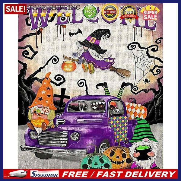 Oil Paint By Numbers Purple Gnome Frameless Picture Craft Kit for Living Room