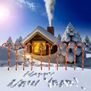 1x Solar Christmas Candy Cane Light Outdoor Waterproof Lights LED Christmas R8J3