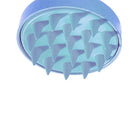 Silicone Scalp Head Body Massager Comb Round Hair Washing Brushes (Blue) Newly