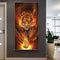 Flame Animal Oil Paint By Numbers Kits Canvas Picture DIY Wall Art Craft Sets