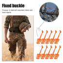 10pcs/Lot Molle Backpack Carabiner EDC Elastic Rope Webbing Buckle (Orange)