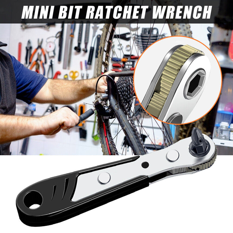1/4 inch Mini Ratchet Wrench Screwdriver with Batch Head Set Repair Tools Newly
