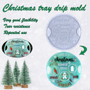 #A Silicone Tray Epoxy Mold with Handle DIY Tray Mould Christmas for Children Gi