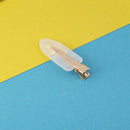 Acetate Leaves Seamless Hair Clip Girls No Bend Crease Bangs Clips (White) Newly