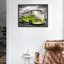 DIY Full Square Drill Diamond Painting Mosaic 5D Green Minibus Kit Bedroom Decor