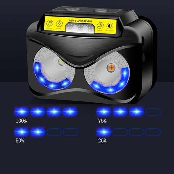 Yellow Light Multi-function Induction Headlamp Strong Headlight Work Lamp