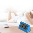 Mini LCD Digital Electronic Desktop Time Clocks Silent Desk Clocks (Blue)