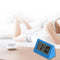 Mini LCD Digital Electronic Desktop Time Clocks Silent Desk Clocks (Blue)