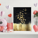 Frameless Oil Paint By Numbers DIY Golden Butterfly Picture Craft Kit for H